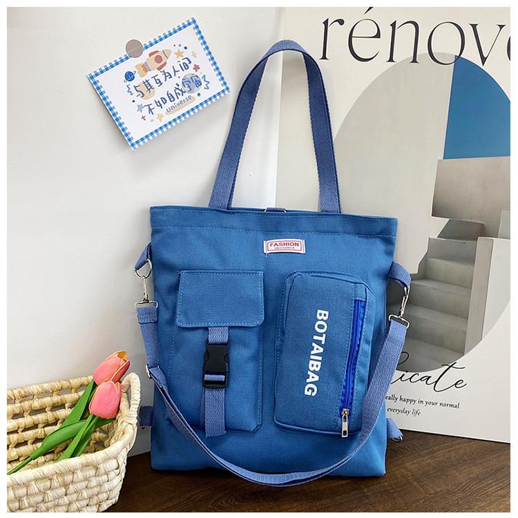 Canvas Tote Bag For Women Large Capacity Casual Shoulder Crossbody Urban Style