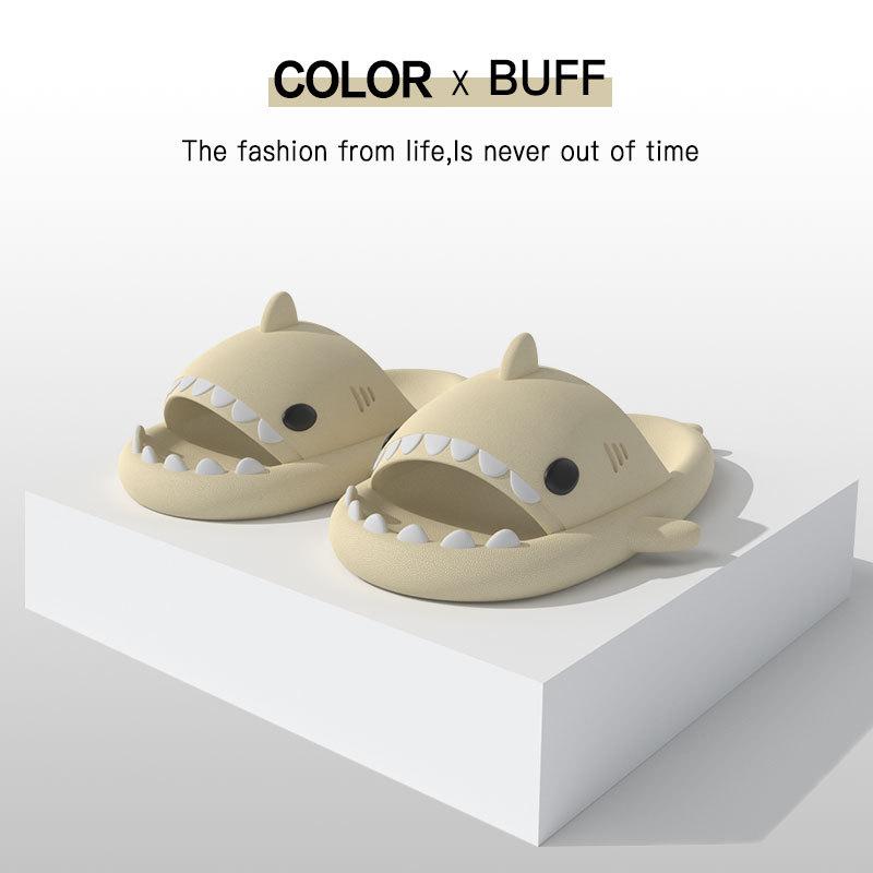Shark Slippers Summer Adult Couple Slippers Tide Indoor And Outdoor Funny Home Cute Cartoon Parentchild Children'S Sandals