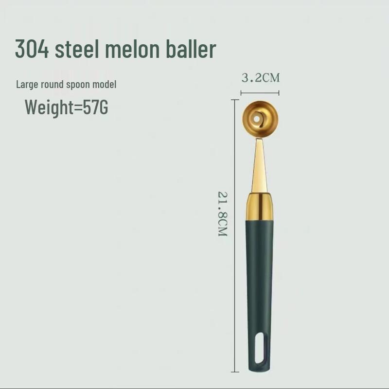 Yoshida Sho Elegant Green Titanium Fruit Scoops (Set of 3)