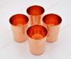 Pure Copper Hammered Glass for Drinking Water Set of 4