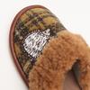 LISA LARSON Checkered Fur Hedgehog Slippers Nordic Style Lisa Larson Room Shoes for Women and Size [Cute Men] (Brown, M)