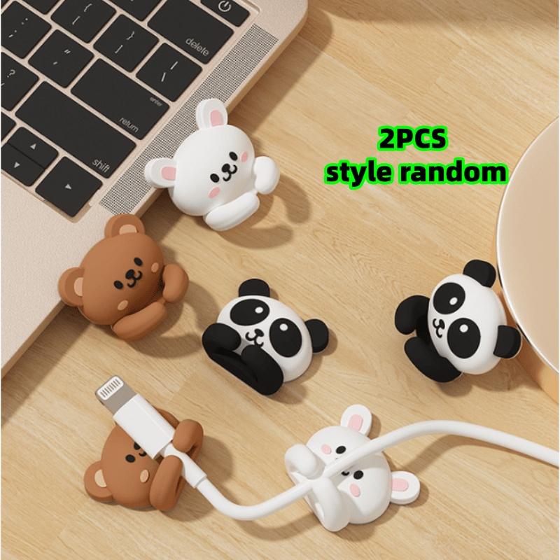 2 Random Styles of Desktop Cable Organizers, Multifunctional Cable Organizers, Mouse Cable, Headphone Cable, Data Cable Holder, Nail-Free, Traceless