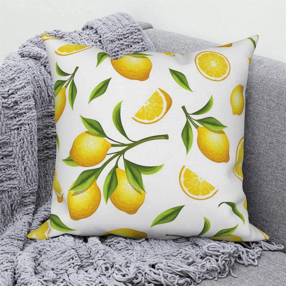 Fruit Print Pillowcase  Summer Home Decor Cushion Cover Sofa Car  Throw