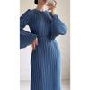 Spring Fall Women's Long Dress, Elegant Pleated Flare Sleeve Midi Dress, Women's Fashion Dresses Crossborder