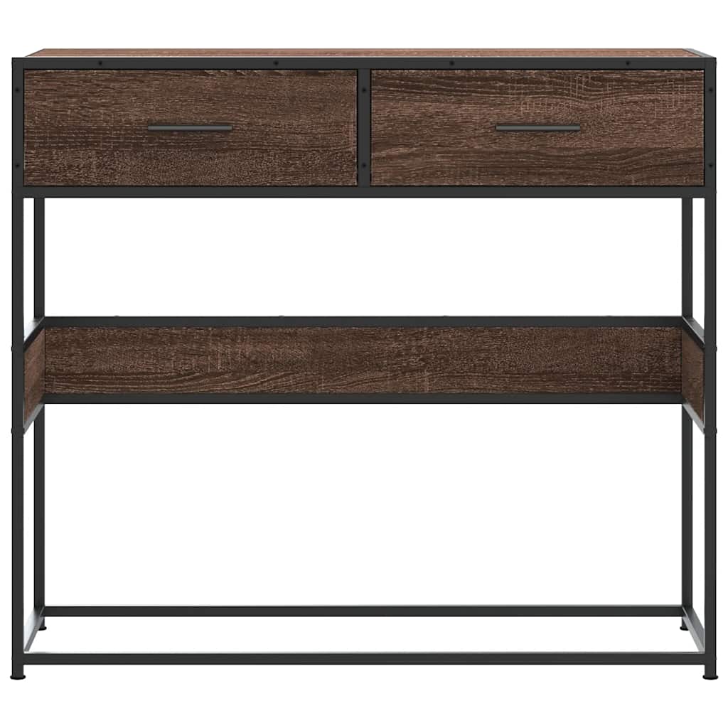 Vidaxl Console Table, Brown Oak, 90X35X80 Cm