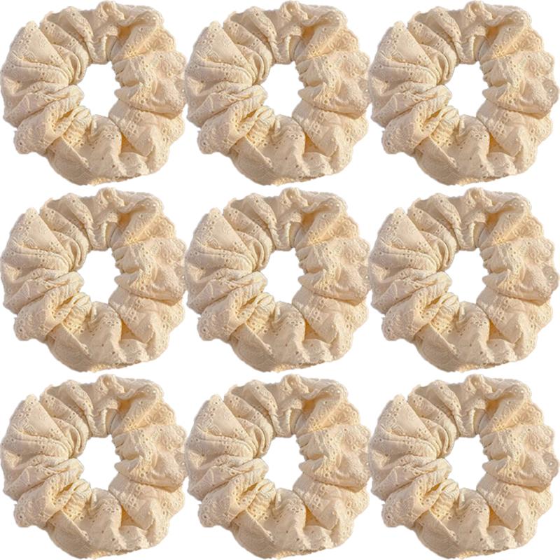 Fabric Lace Flower Edge Hair Ring Cute and Sweet Korean Style Scrunchie Hair Accessories