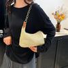 Woven Trendy Small Square Bag With Zipper Closure And Inner Phone Pocket For Daily Use