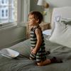LELE JOVE Kids' 3D Textured Striped Cotton Colorblock Shorts