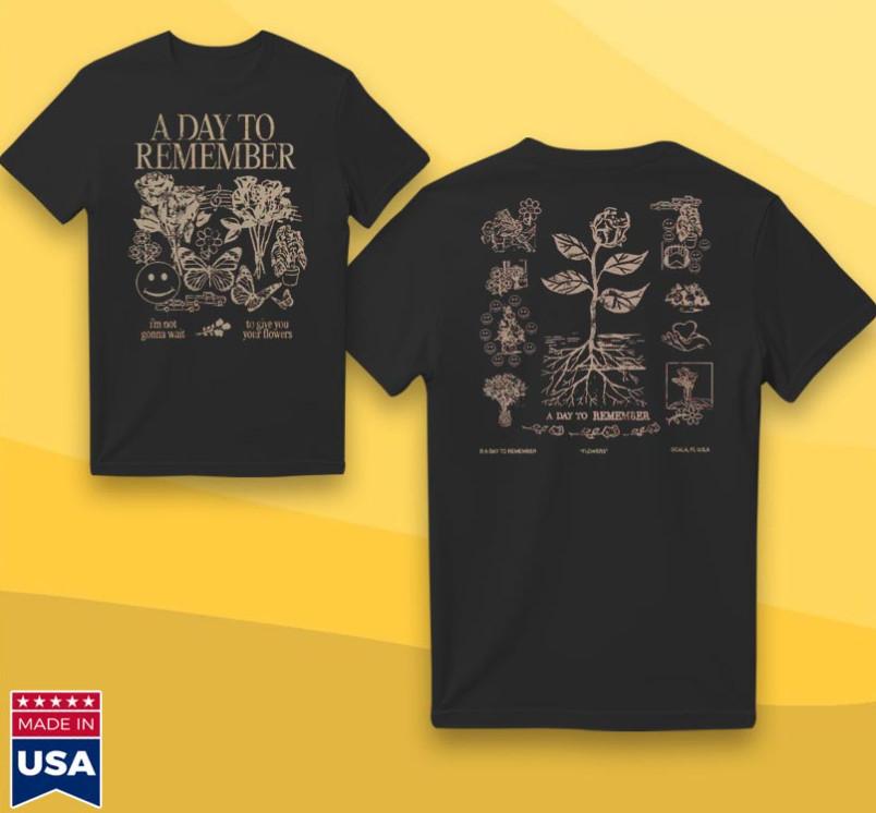 A Day To Remember Floral Design Merch Tee S