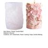 Flower Cylinder Candle Mold Floral Goddess Pillar Candle Silicone Molds for DIY Soap Candle Making Resin Casting Aromatherapy Candle Gypsum Clay Craft