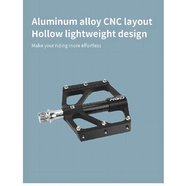 RGO Carbon Fiber Pedal Road Bicycle Pedal 3 Bearing Aluminum Alloy Anti-skid Mountain Bicycle Pedal Bicycle Accessories