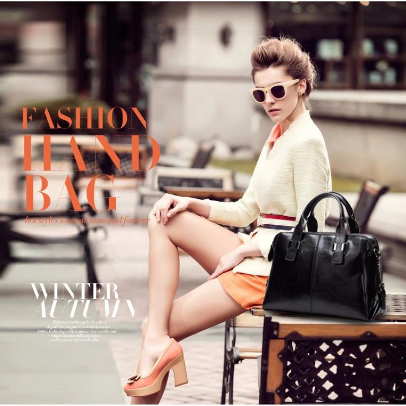 Real Cow Leather Ladies HandBags Women Genuine Leather Bags Totes Messenger Bags Hign Quality Designer Luxury Brand Bag