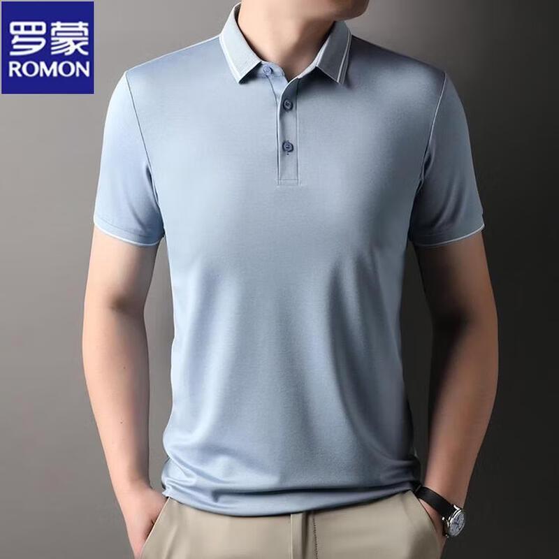 ROMON Men s Silk Blend Short Sleeve Polo Shirt XL