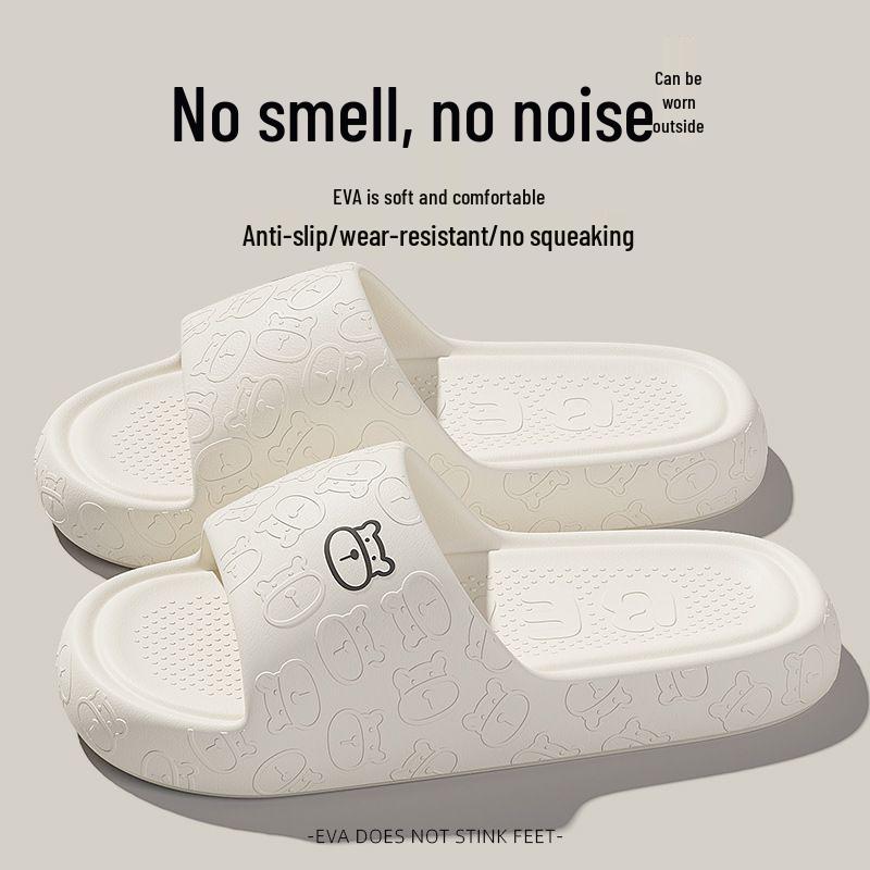 Little Bear Women's Non-Slip Summer Slippers: Portable, Shower-Ready, Cute Dorm & Hotel Bathroom Footwear