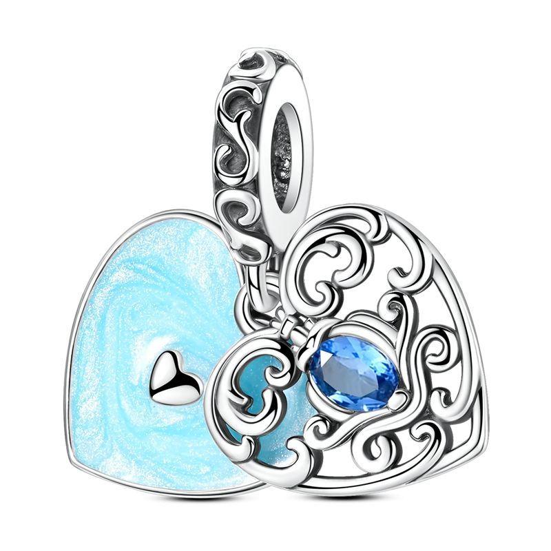 Sweet 925 Silver Car Charms Bicycle Pumpkin Carriage Ring Beads Pendant Fit Bracelet Necklace DIY Jewelry Gift