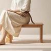 Solid Wood Floor Table, Rectangular Small Coffee Table for Tatami Mat, Low Profile Tea Side End Table for Bedroom Balcony