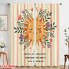2pcs 2D flat printing Curtain Cute Sun Flower Polyester Without Electricity Family Party Use for General Festive and Winter