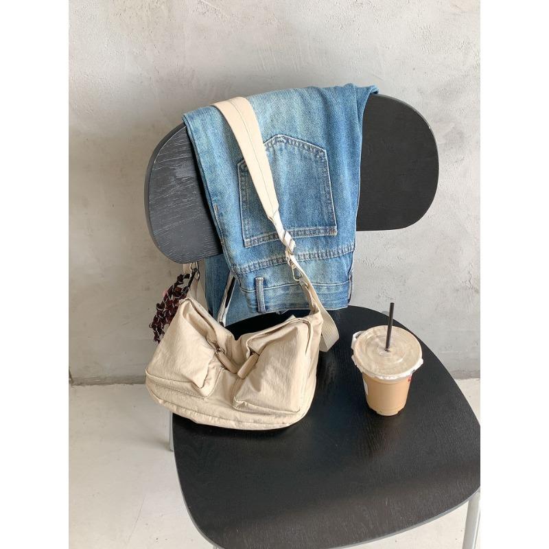 

Сумка-пельмень женская многокарманная сумка через плечо повседневная спортивная сумка для велоспорта модная одноплечевая сумка бежевый