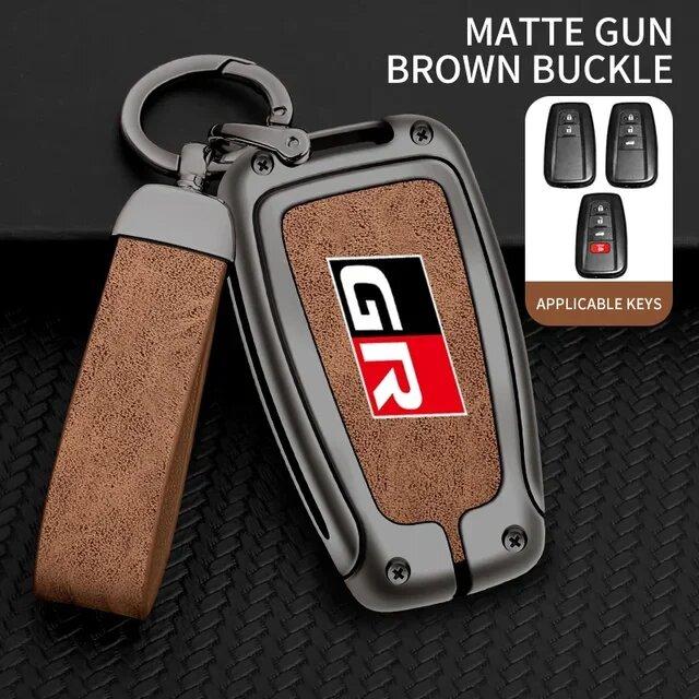 

Auto TPU Zinc Alloy Key Case Bag Car Key Chain Metal Key Shell For Toyota GR Auris Yaris C-HR Camry Prius 86 Supra RAV4 Corolla