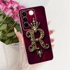 Transparent For Vivo S16 V2244A Case For Vivo S16 Pro V2245A Cover Luxury Crown A-Z Letters 2D Flat Pattern Soft Phone Casing