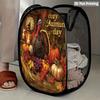 1Pcs Autumn Sunflower Pumpkin Series 3 Pop-Up Laundry Hamper Expandable Mesh Hamper Basket for Room Bedroom Bathroom Organization Contemporary Storage