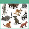 Realistic Plastic Forest Animal Figurines Set Including Red Fox Kangaroo Skunk And More