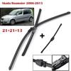 3Pcs Front & Rear Windshield Wiper Blades Set 21"+21"+13" Special Push Button Connector for European Compact MPV 2006-2013