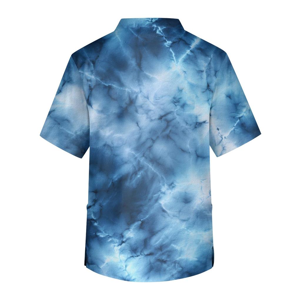 Pánská pracovní halenka s krátkým rukávem a výstřihem do V na hrudi