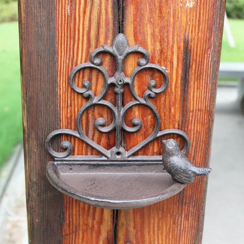 European Bird-shaped Ornaments Vintage Cast Iron Crafts Bird Feeders Home Garden Wall Storage Key Box