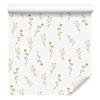 Delicate Flowers Wallpaper, White and Cream, for Living Room and Bedroom, 50x1000