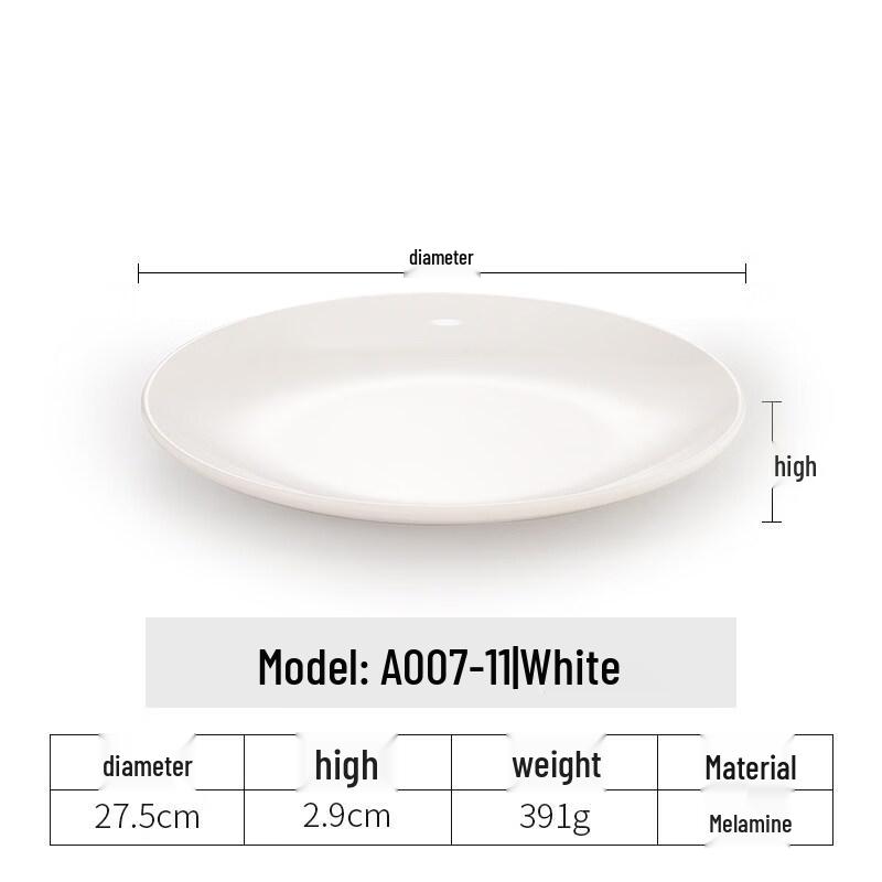 Commercial Melamine Round Dinner Plate