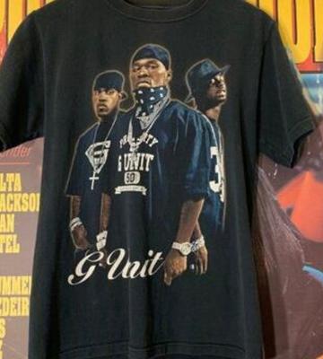 VTG 50 Cent Rap T-shirt Black Short Sleeve All Sizes S-5Xl JM467 Unisex T-Shirt