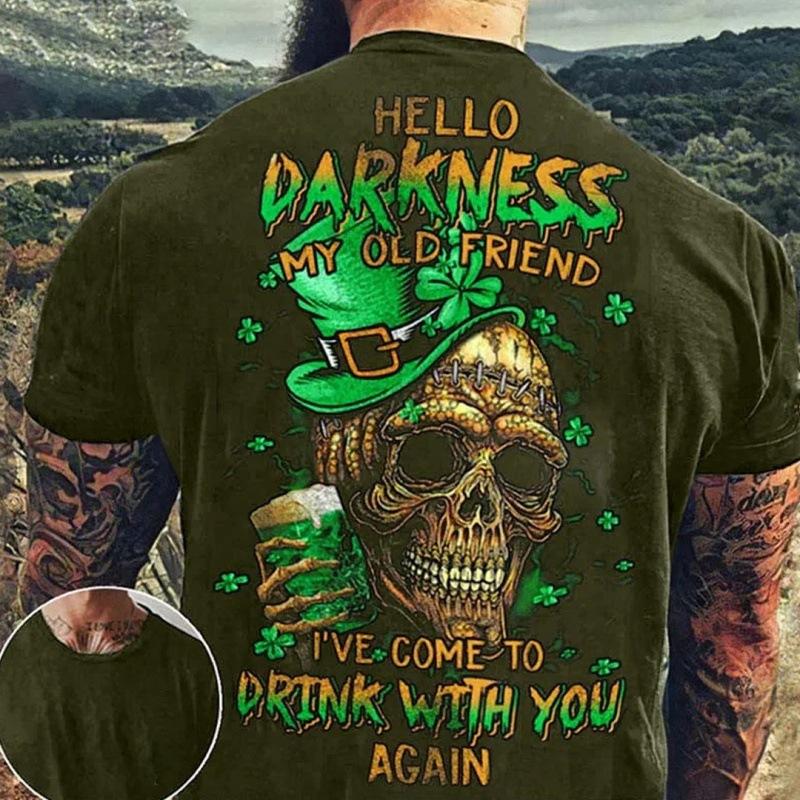 Summer Plus Size Short Sleeved T Shirts 3D Skull Print Men's Casual Fashion T-shirt Men's