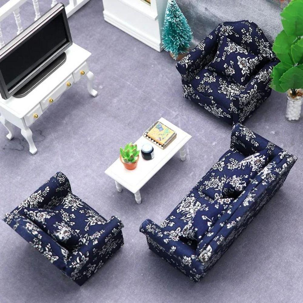 Mini 1:12 Dolls Sofa Pillows Set Cute Miniature Doll House Accessories  Children Toys Gift