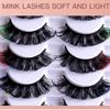 7 Pairs of Colored Hair-fried False Eyelashes with Multi-layer Thick Cross Mink Fur Lashes Mink Individual Lashes Extension Eyelashes Extension Kit