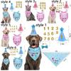 Adjustable Pet Birthday Caps Cute Dog Birthday Bib Cat Triangle Scarf  Puppy Costume