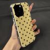 Simple Cute Polka Dot Glossy Jelly Shockproof Phone Case For iPhone 17 Air 11 12 13 14 15 16 Pro Max IMD Shockproof Cases Capa
