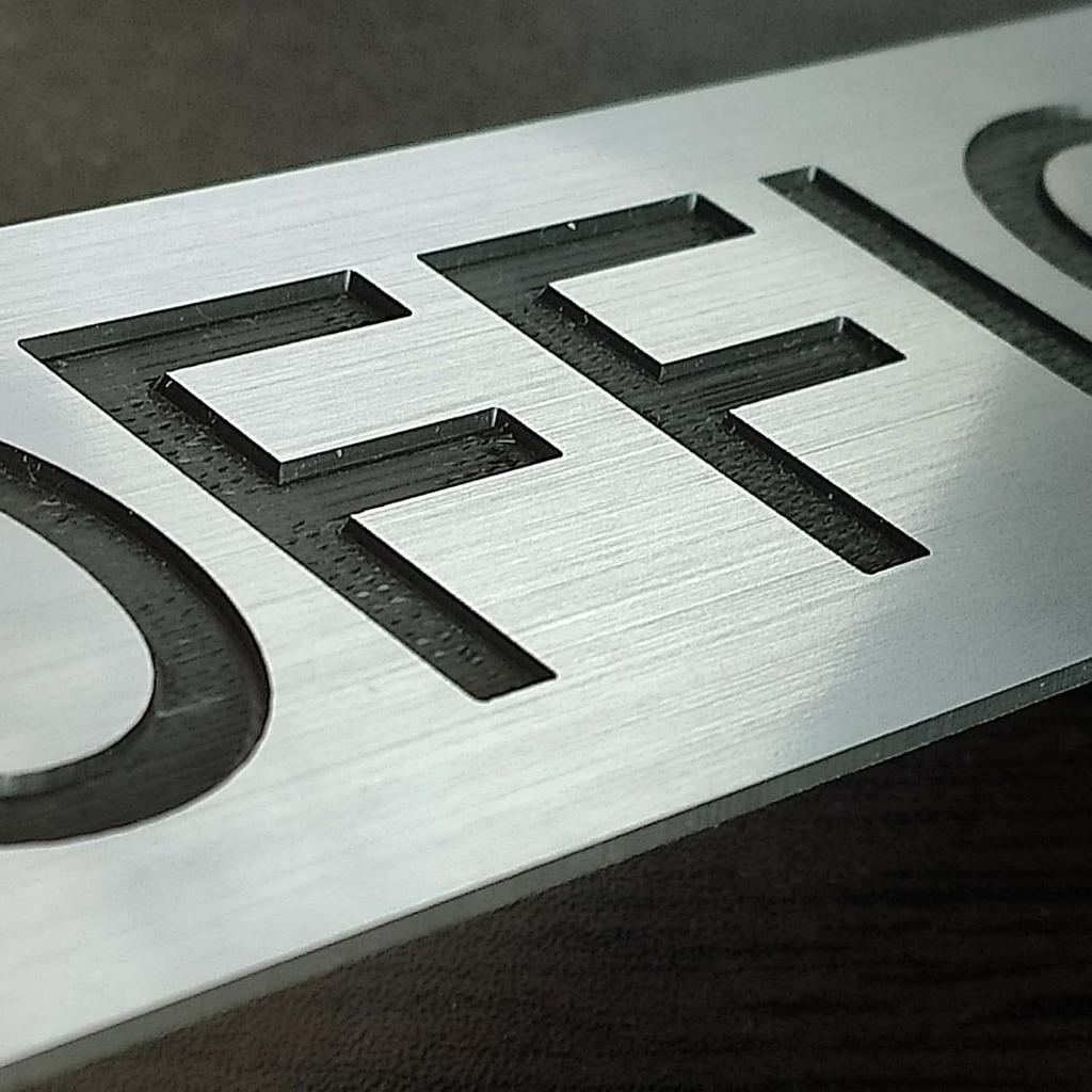 Office Sign, Plastic Plate Sign for Business Room, Easy Tallation Door or Wall, 8.5x2 Inch