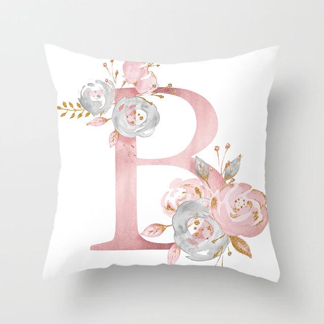 26 Letters Cushion Cover Letter Home Decorative Pillowcase Polyester Throw Pillow Case Cushion Cover For Sofa Almohada Hot Zt25