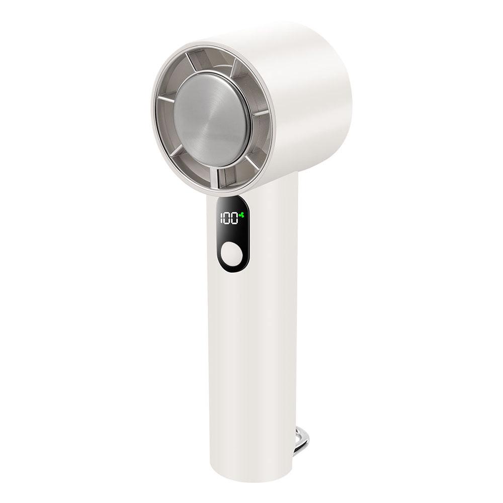 Handheld High-Speed USB Rechargeable Fan with Digital Display & 100-Speed Adjustment
