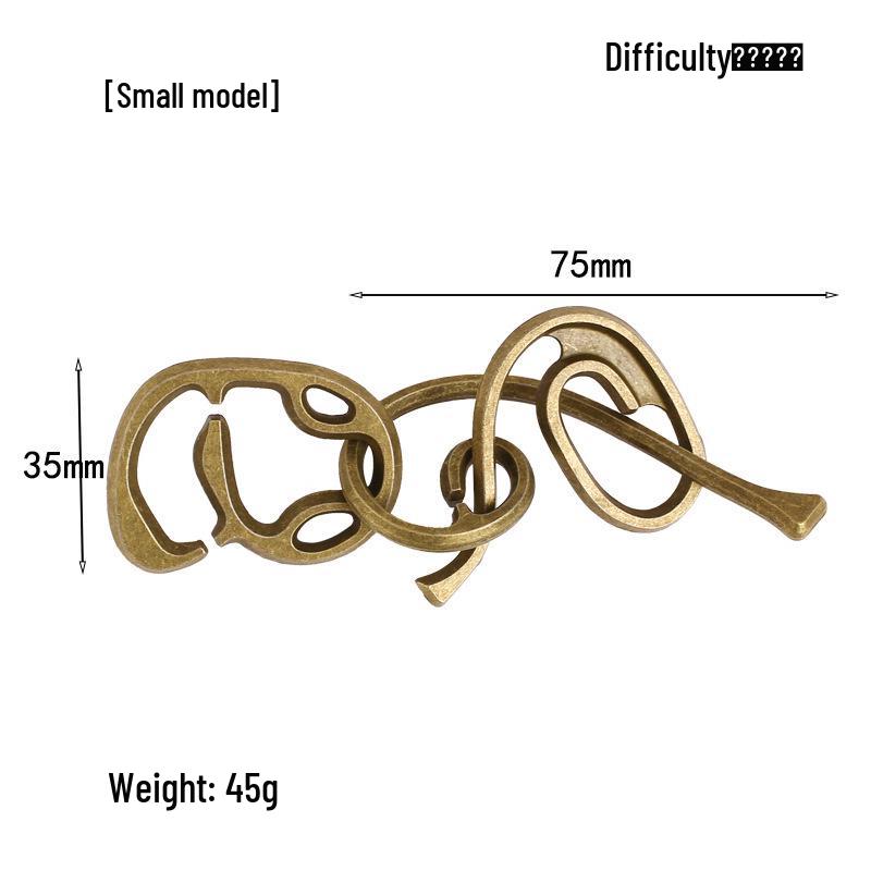 Intelligence Puzzle Zinc Alloy Disentanglement Rings - Unlock Nine Linked Rings Kongming Luban Lock Educational Toy