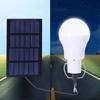 1× Portable Solar Panel Powered LED Light Bulb Camping Tent Lamp Indoor Outdoor