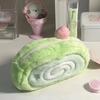 Storage Pencil Pouch Cute Swiss Roll Pencil Case Versatile Pencil Bag  Desktop
