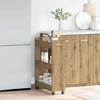 Cabinet with Wheels Artisan Oak 60 x 22 x 79 cm