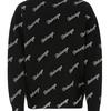 Balenciaga All Over Script Logo Knit Sweater 'Black' Men's 646493T41121070