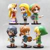 6Pcs/Set 10cm The Legend of Zelda Figure Link Princess Zelda Q Version Figure Game Decoration Ornaments Doll Model Toys