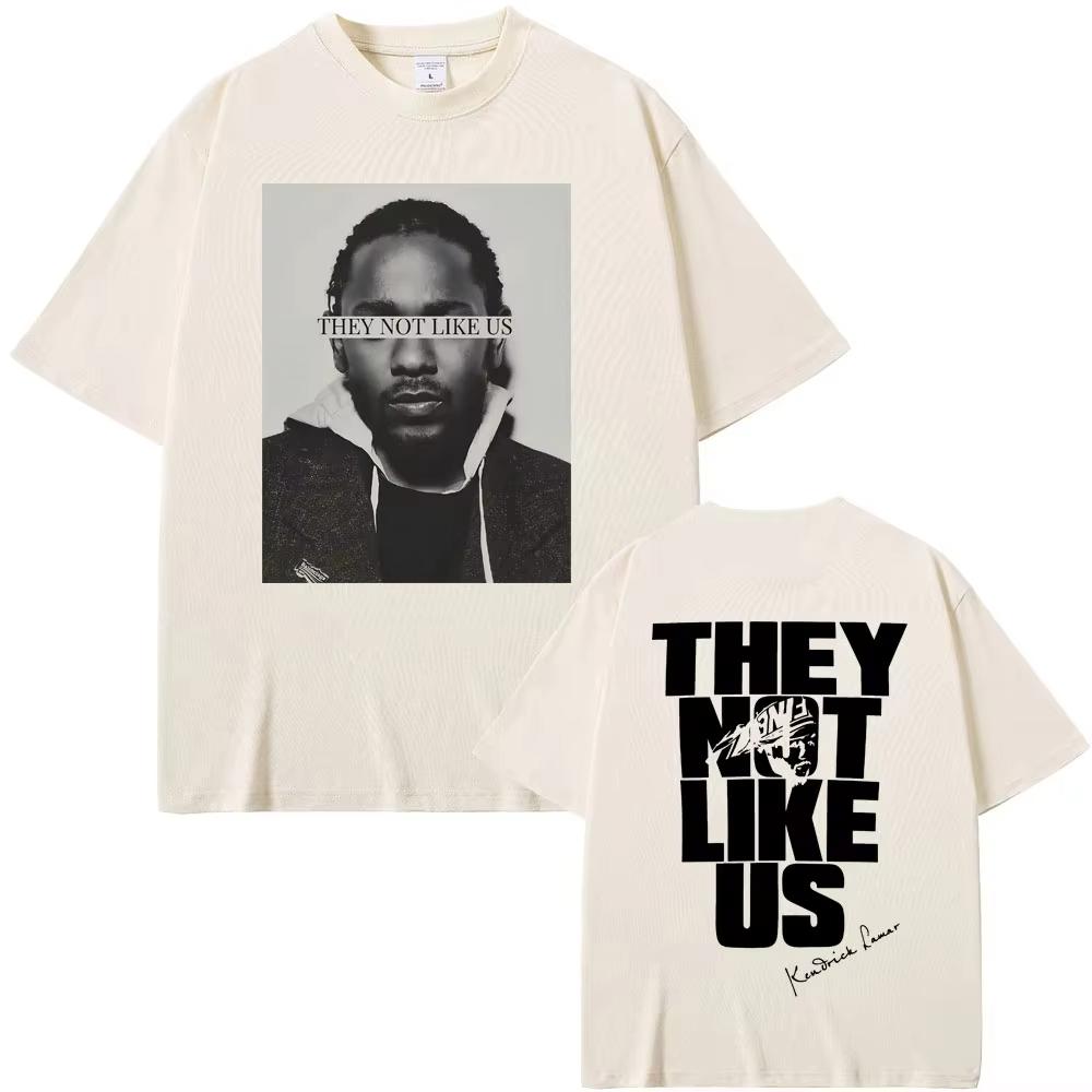 Rapparen Kendrick Lamar De gillar inte oss T-shirts Män Kvinnor Mode Hip Hop Oversized T-shirts Sommar Herr Bomull Vintage T-shirt