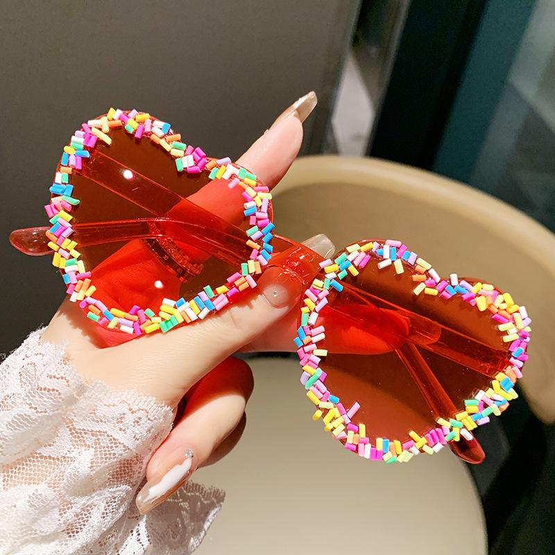 

Сладкие Конфетные Цветные Очки-Сердечки Милые Цветные Очки с Рамкой из Бусин Женские Уникальные Для Фестиваля Вечеринки Костюма Очки Фото Реквизит розы красного