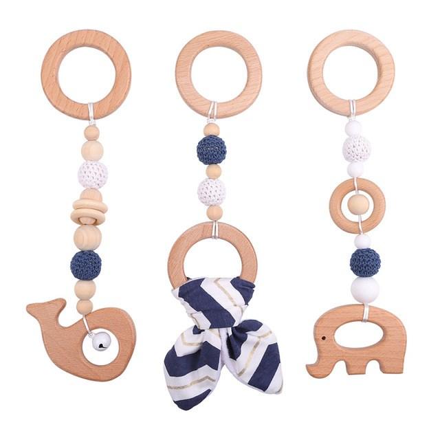 1 Set Speelgymnastiek Frame Baby Activiteit Houten Fitness Frames Speelgym Mobiel Babykamer Decoratie Pasgeboren Baby Accessoires Rammelaar Speelgoed