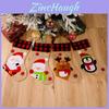 Festive Red And Black Checkered Burlap Christmas Stockings With Santa Snowman Reindeer